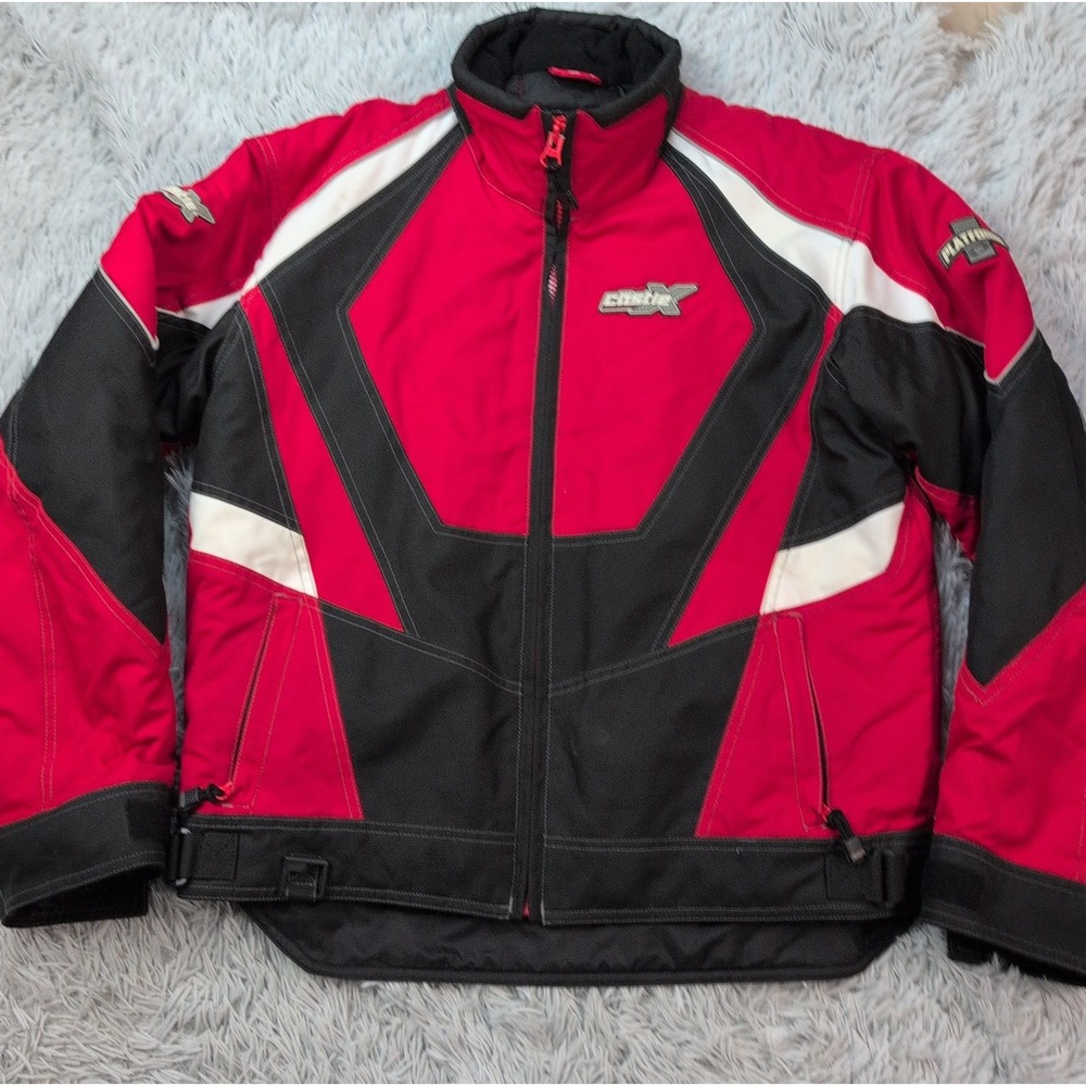Castle X Jacket Womens S Red Sport Ski Snowmobile Zip Up Pockets Athletic